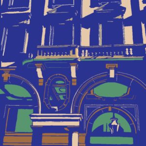 Turin - façade bleue